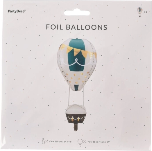 Fóliový balónek horkovzdušný létající balón 4D 36 × 110 cm