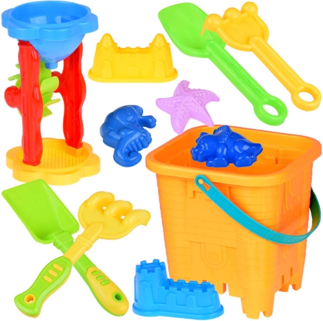 Pískový set s vědrem, formičkami a nástroji