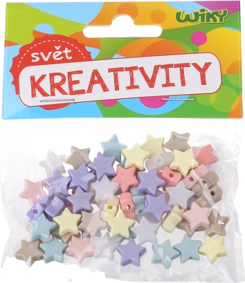 Barevné korálky Hvězdičky 15g