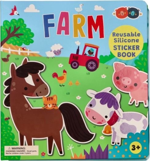 Knížka se silikonovými samolepkami farma