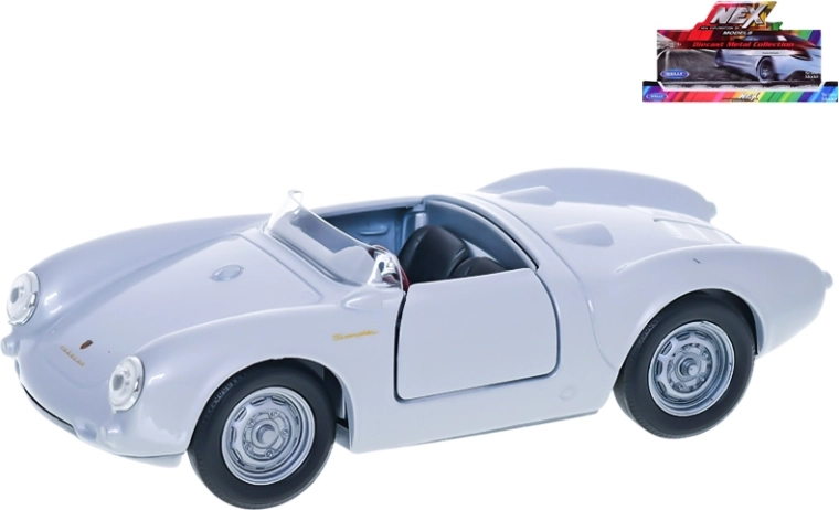 Welly Porsche 550 Spyder kovový model auta stříbrný 12 cm