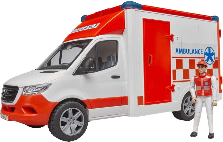 Sanitka Mercedes-Benz Sprinter Bruder se zdravotníkem, světlem a zvukem