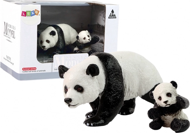 Sada figurek panda s mládětem – zvířata světa