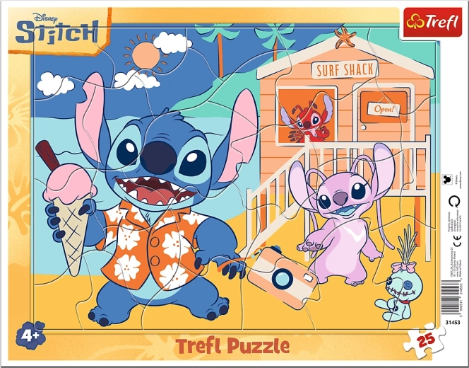 Trefl puzzle veselý Stitch 25 dílků