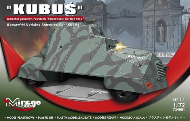 Kubuś – obrněný automobil Varšavské povstání 1944, měřítko 1:72