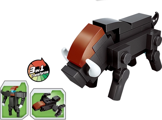 QMAN stavebnice 3v1 – divočák (27 dílků)