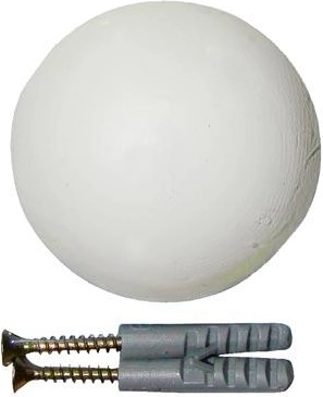 Tlumič nárazů na dveře 60 mm – bílý, 2 ks