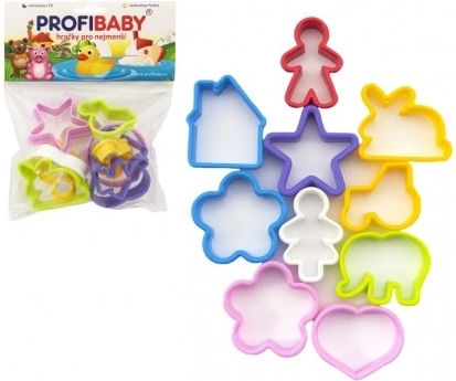 Profibaby barevná plastová vykrajovátka pro děti, sada 12 ks