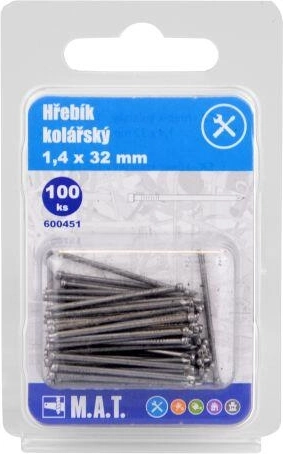 Kolářské hřebíky 32 × 1,4 mm, 100 ks