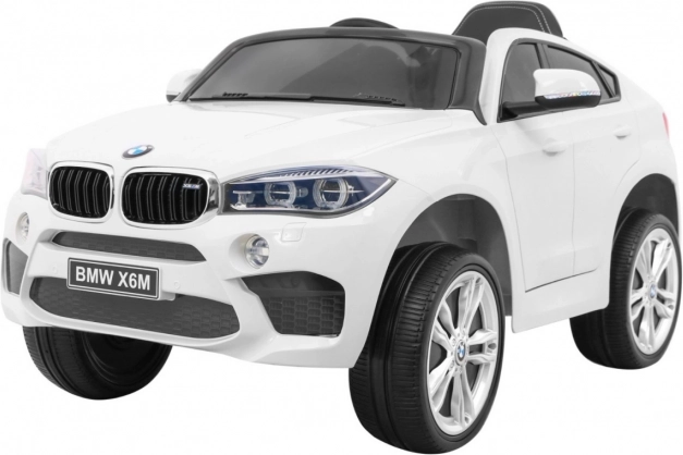 Elektrické odrážedlo BMW X6 M pro děti, bílé, s dálkovým ovládáním