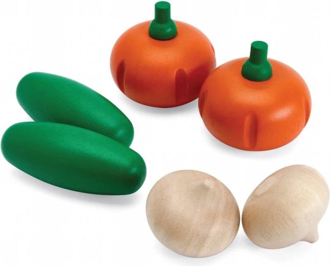 PlanToys dřevěná sada čerstvé zeleniny e