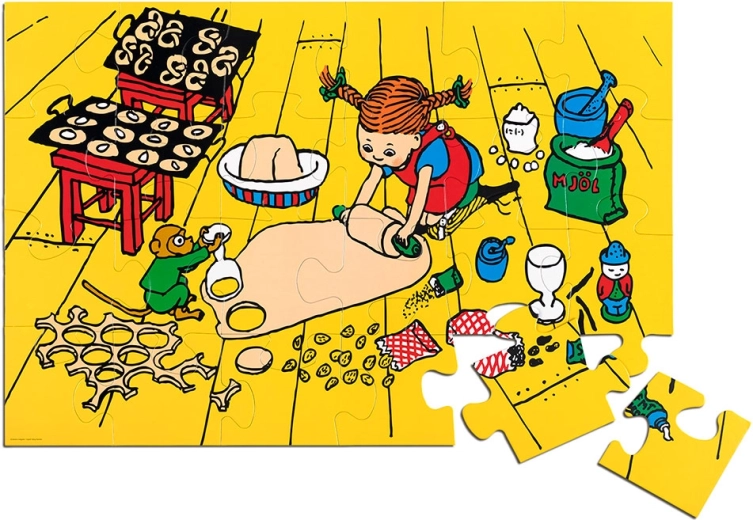 Podlahové puzzle Pippi Dlouhá punčocha 24 dílků