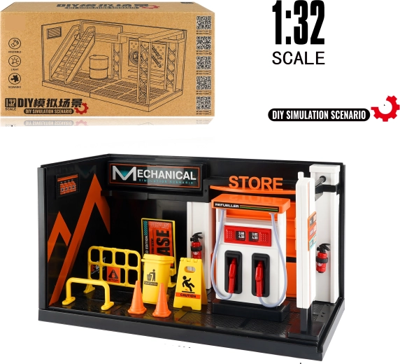 Model benzínové pumpy 1:32 – kovový