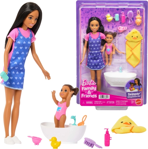 Barbie Skipper opatrovatelka – set s děťátkem a vaničkou