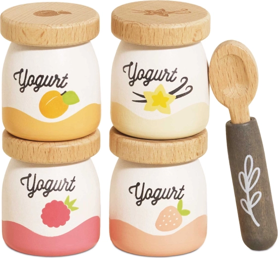Le Toy Van dřevěné jogurty na hraní s lžičkou