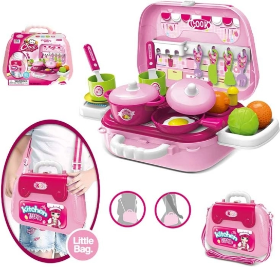 Dětská kabelka 2 v 1 s kuchyňským setem