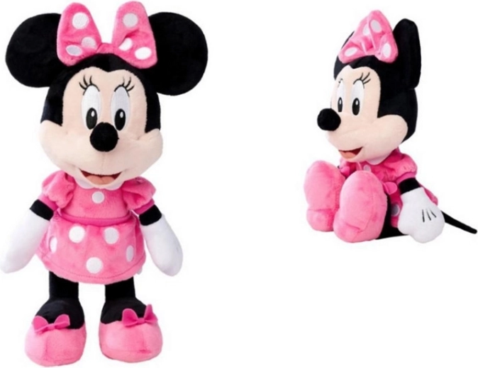 Disney plyšová Minnie v růžových šatech 45 cm