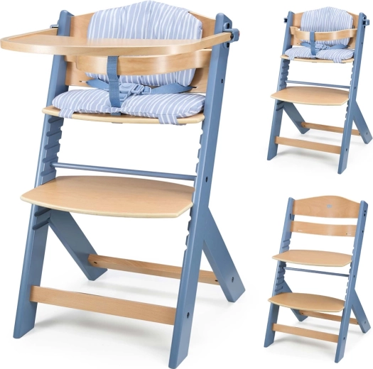 Kinderkraft jídelní židlička Enock Nordic Breeze s polštářem