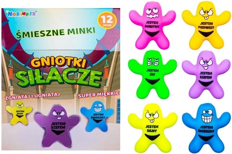 Antistresová mačkací hračka silák s nápisem