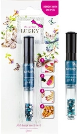 Lak na nehty a třpytky světle modré Lukky