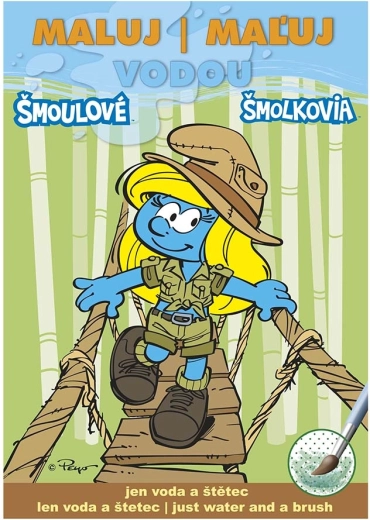 Omalovánka Maluj vodou Šmoulové – džungle (A5)
