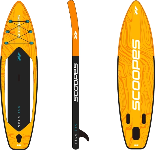 nafukovací paddleboard lago 320 cm se sadou příslušenství, žlutý