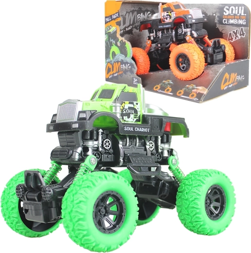 Terénní pull-back auto 1:36 s grafitovým designem