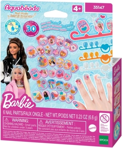 Aquabeads Barbie nail studio – kreativní sada na zdobení nehtů z vodních korálků