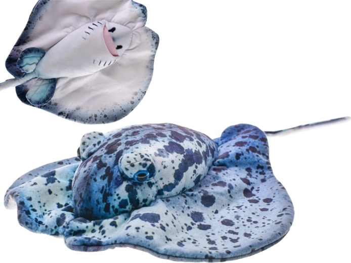 Plyšový rejnok 55 cm modrý