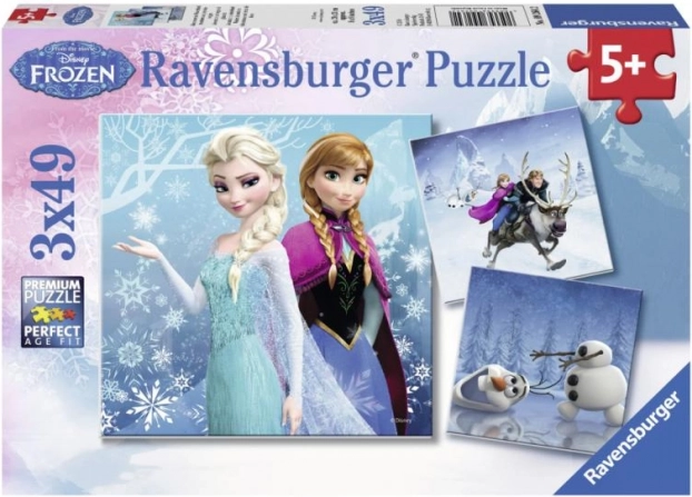 Ravensburger puzzle Frozen: zimní dobrodružství 3×49 dílků