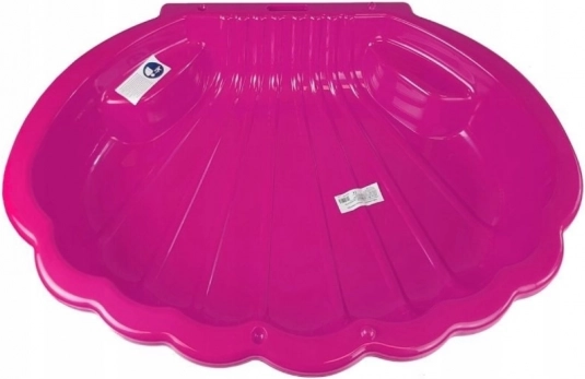 Pískoviště ve tvaru mušle růžové 108 × 78 cm