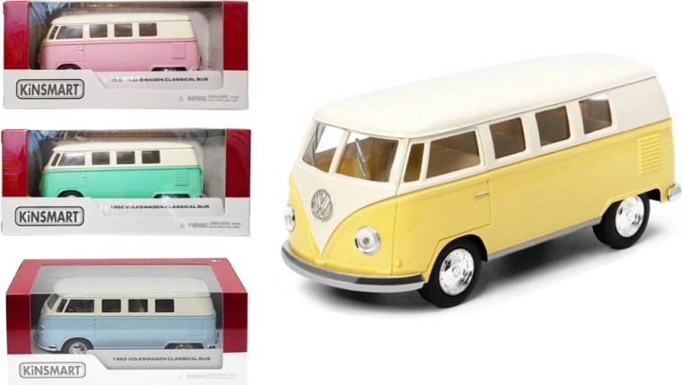 Volkswagen Bus klasický 1962 1:32 kovový model PULL-BACK