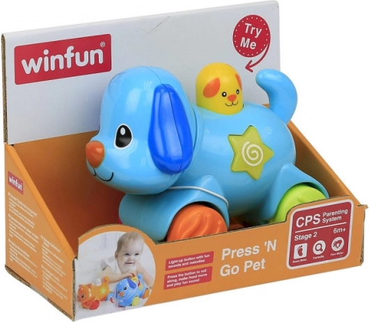 Interaktivní pejsek Nesměj se a jeď – hračka pro batolata