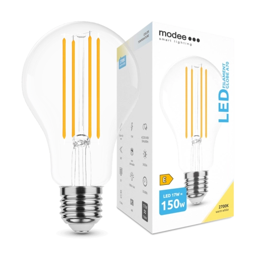 Modee Smart Lighting LED filamentová žárovka Globe E27 17 W teplá bílá
