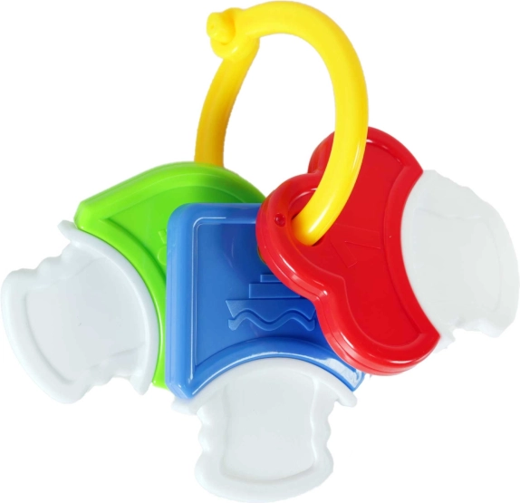 Chrastítko a kousátko ve tvaru klíčů pro miminka