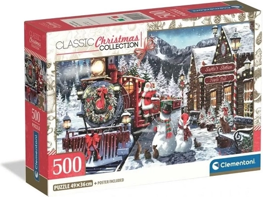 Clementoni Christmas Collection puzzle 500 dílků train station