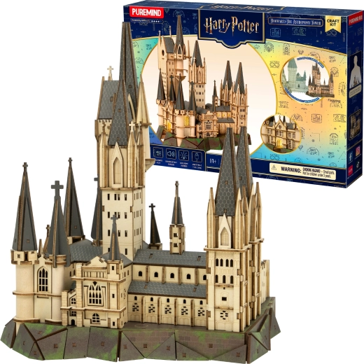 Puremind Harry Potter dřevěné 3D puzzle – Astronomická věž Bradavic (DIY)