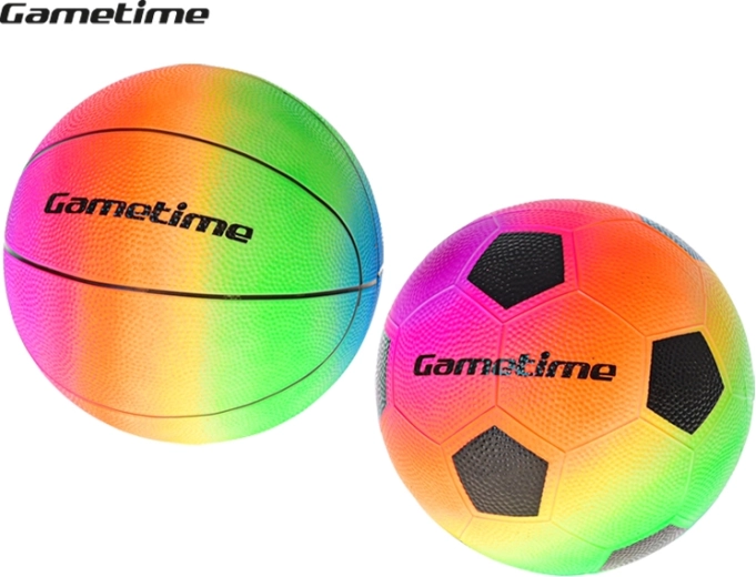 Duhový míč GAMETIME 23 cm – basketbalový nebo fotbalový