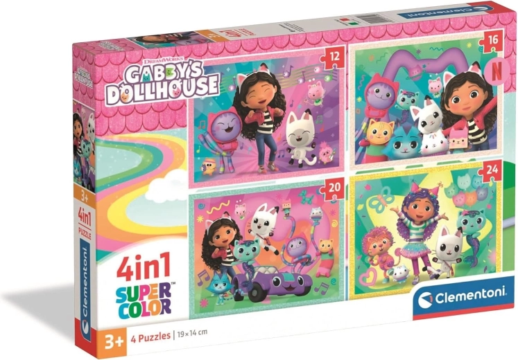 Puzzle CLEMENTONI Gábinin kouzelný domek 4v1 (12–24 dílků)