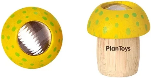 PlanToys kaleidoskop houbička žlutý