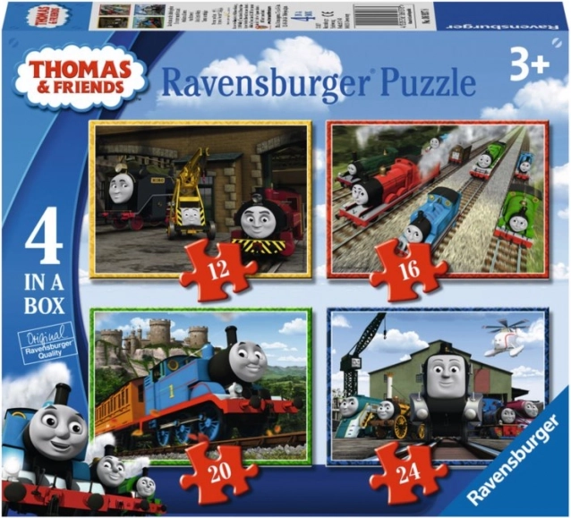 Ravensburger puzzle mašinka tomáš 4v1 (12, 16, 20, 24 dílků)
