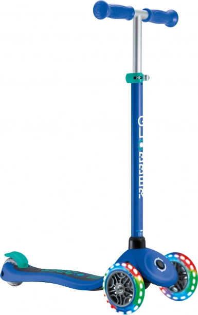 Globber Koloběžka dětská tříkolečková Primo Lights V2 svítící kolečka Navy Blue