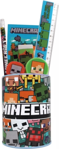 Psací sada Minecraft v kovovém stojánku - 7 ks