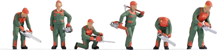 Noch sada figurek lesní dělníci H0