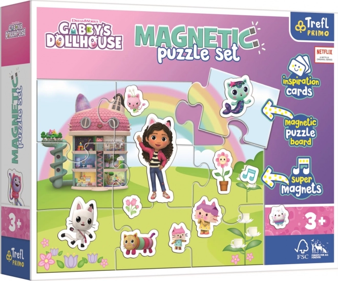 Magnetická puzzle sada Gábinin kouzelný domek Trefl