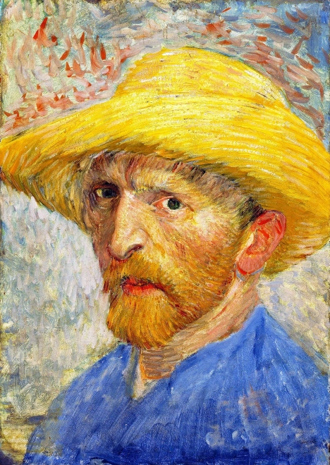 Puzzle Vincent van Gogh Autoportét ve slaměném klobouku 1000 dílků