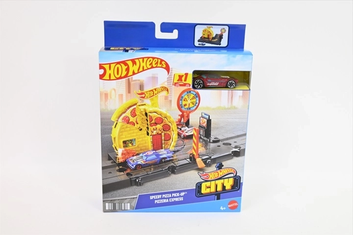 Hot Wheels City odjezdová pizzerie – herní sada s autíčkem