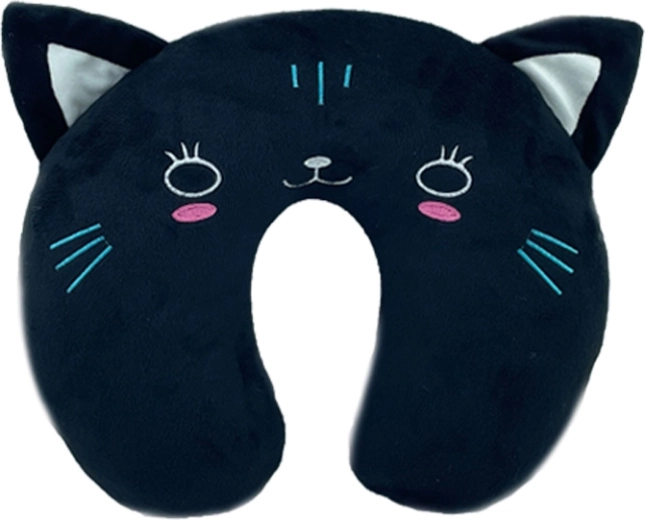 Plyšový záhlavník kočka