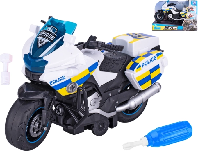 Policejní šroubovací motorka na setrvačník 22 cm