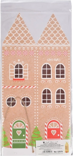 Papírový dárkový domeček na lahev s glitrem 9 × 9 × 36 cm
